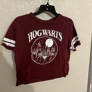 Maroon Harry Potter Cropped Tee